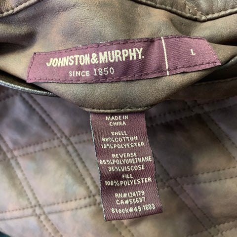 JOHNSTON MURPHY Size L Brown Blue Reversible Vest