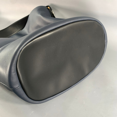 WANT LES ESSENTIELS DE LA VIE Navy Black Leather Bucket Bags