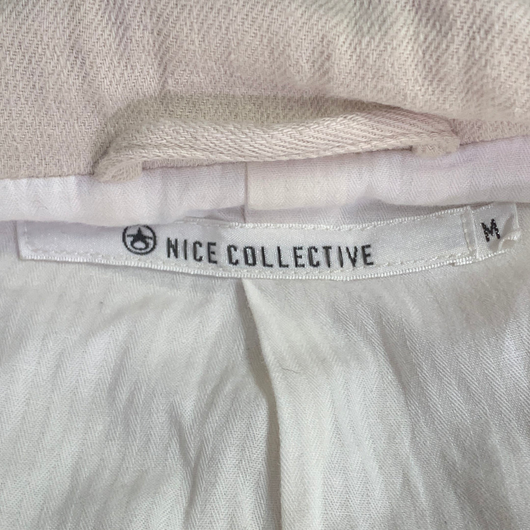 NICE COLLECTIVE Size M Beige Brown Textured Cotton Jacket