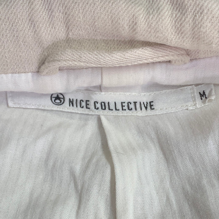 NICE COLLECTIVE Size M Beige Brown Textured Cotton Jacket
