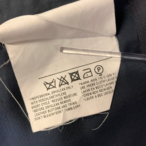 GUCCI Size 42 Navy Solid Wool Notch Lapel Sport Coat