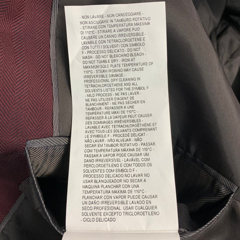 ARMANI COLLEZIONI Size 42 Burgundy Herringbone Wool Sport Coat