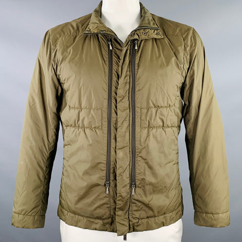 DIRK BIKKEMBERGS Taille L Veste en mélange de polyester vert olive