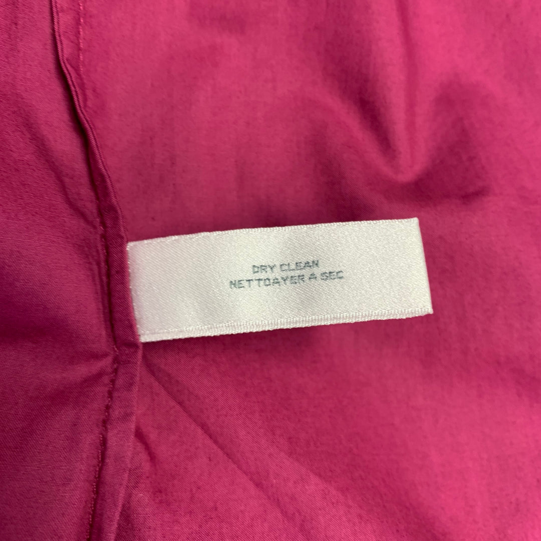 VELITA Size L Pink Fuchsia Hidden Buttons Blouse