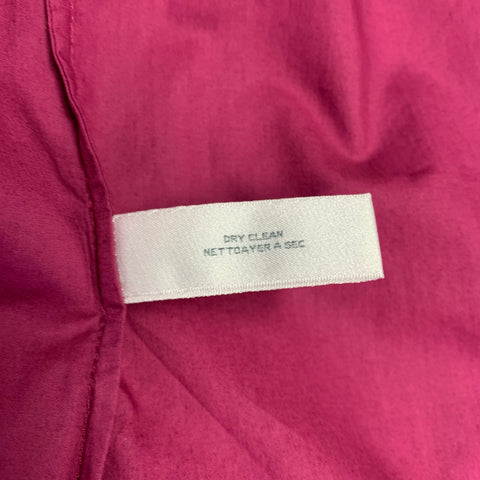 VELITA Size L Pink Fuchsia Hidden Buttons Blouse