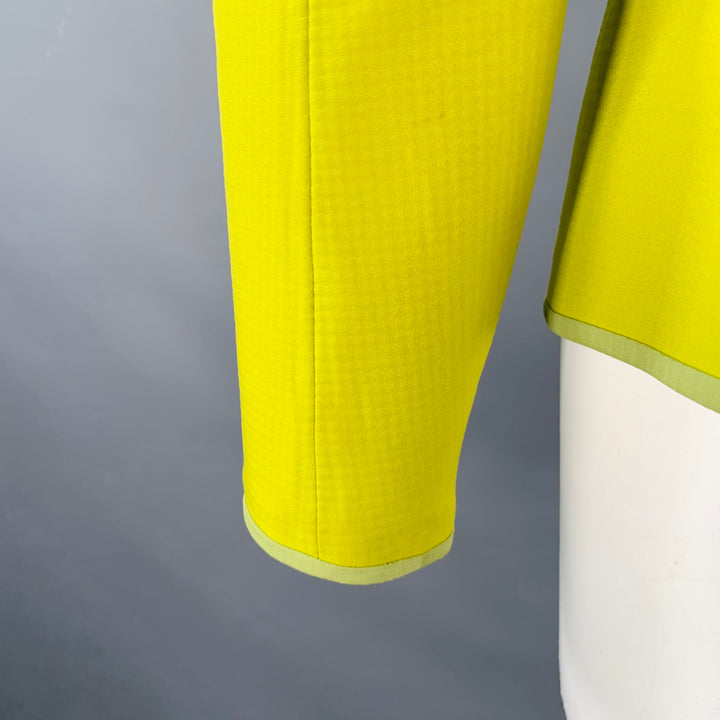 ARCTERYX Size S Yellow Chartreuse Nylon Hooded Zip Up Jacket