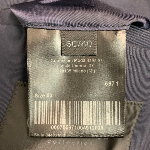 CALVIN KLEIN COLLECTION Size 40 Navy Cotton Blend Coat
