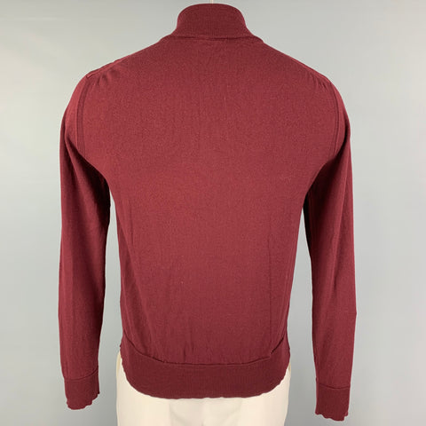 BELSTAFF Size L Burgundy Mixed Fabrics Wool Polyester Zip Up Jacket