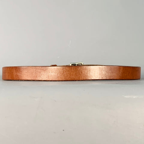 POLO by RALPH LAUREN Size 32 Brown Silver Leather Belt