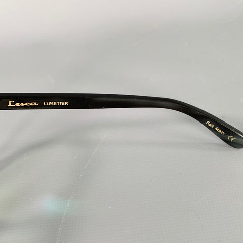 LESCA Brown Black Tortoiseshell Horn Eyewear