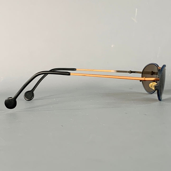 L.A.EYEWORKS Bender Orange Gunmetal Metal Sunglasses