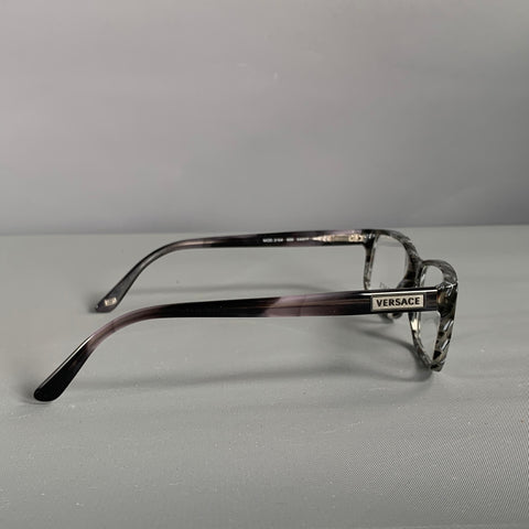 VERSACE Grey Black Marbled Acetate Sunglasses & Eyewear