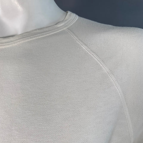 JAMES PERSE Size S White Cotton Crew Neck Sweatshirt
