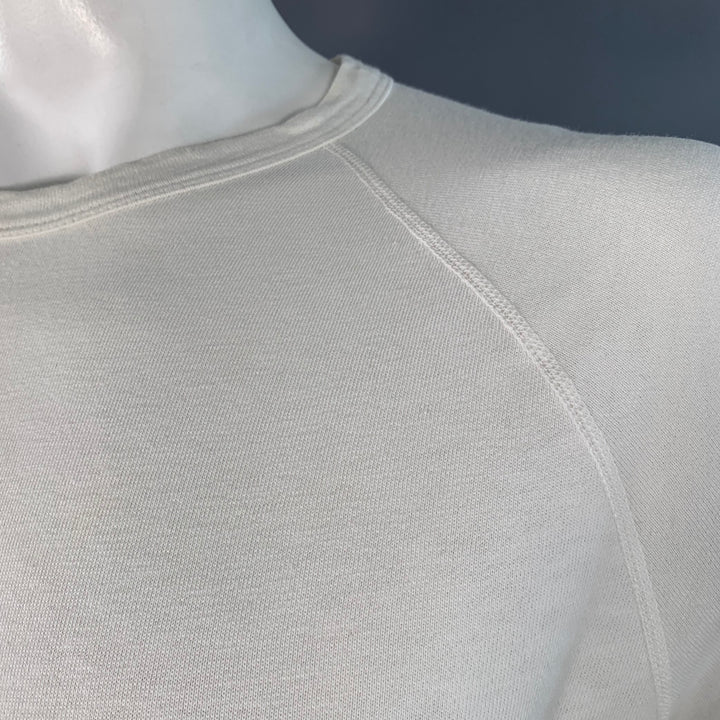 JAMES PERSE Size S White Cotton Crew Neck Sweatshirt