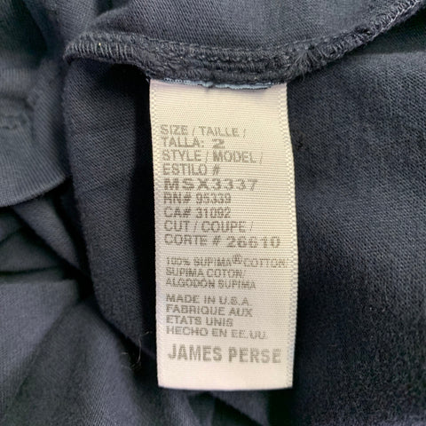 JAMES PERSE Size M Navy Cotton Polo