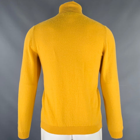 DUCA DI S.GIUSTO Size M Yellow Cashmere Turtleneck Sweater