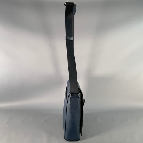 MICHAEL KORS Navy Saffiano Leather Messenger Bag