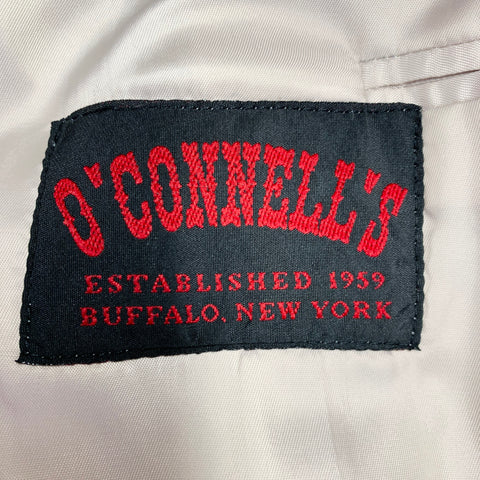 O'CONNELL'S Size 42 Green Sage Window Pane Wool Linen Silk Sport Coat