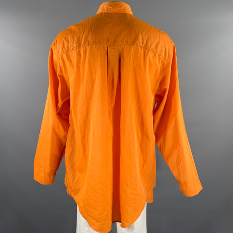 THE FRANKIE SHOP Size M Orange Polyester Oversized Long Sleeve Shirt