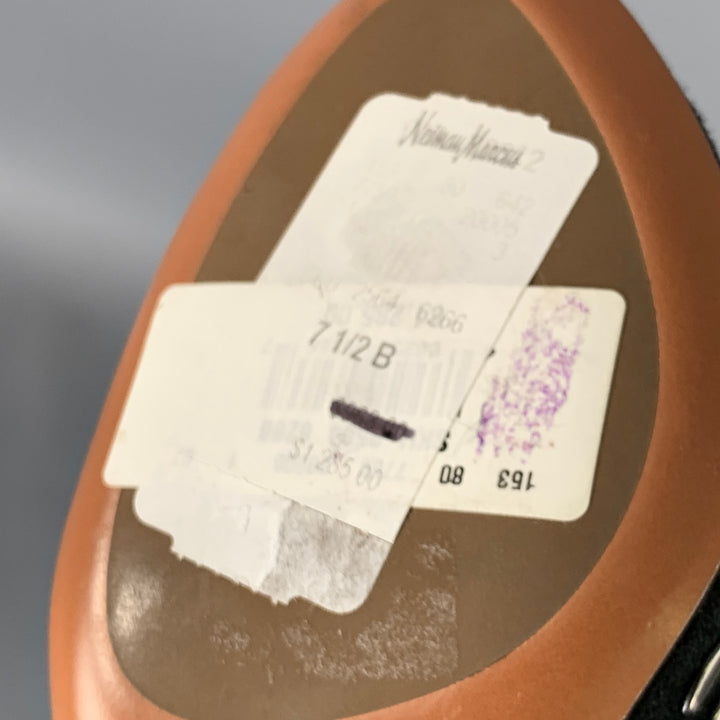 ALAIA Size 7.5 Black Studded Suede Pull On Stiletto Booties