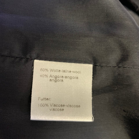 AKRIS Size S Navy Wool Blend Button Up Coat
