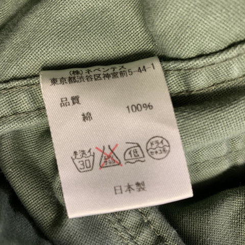 NEEDLES Size 34 Green Olive Patchwork Cotton Drawstring waist Casual Pants