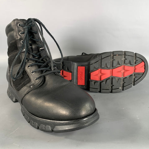 POLO by RALPH LAUREN Size 11 Black Mixed Fabrics Leather Suede Hike Boots