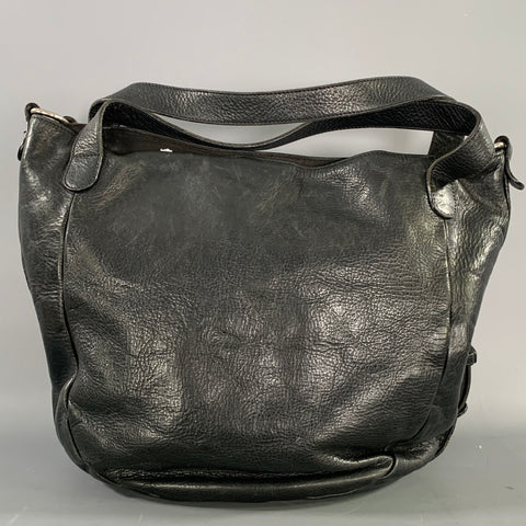 IL BISONTE Black Leather Hobo Handbag & Leather Goods