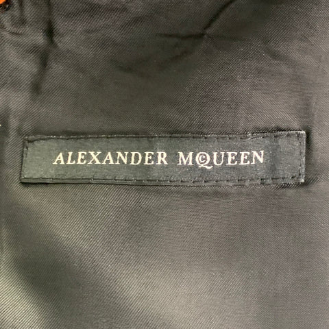 ALEXANDER MCQUEEN SS18 Size 44 Black Green Red Textured Notch Lapel Sport Coat