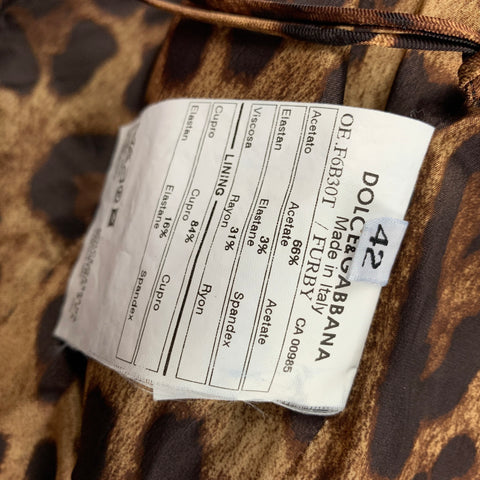 DOLCE &amp; GABBANA Taille 6 Robe de cocktail sans manches froncée en mélange d'acétate noir