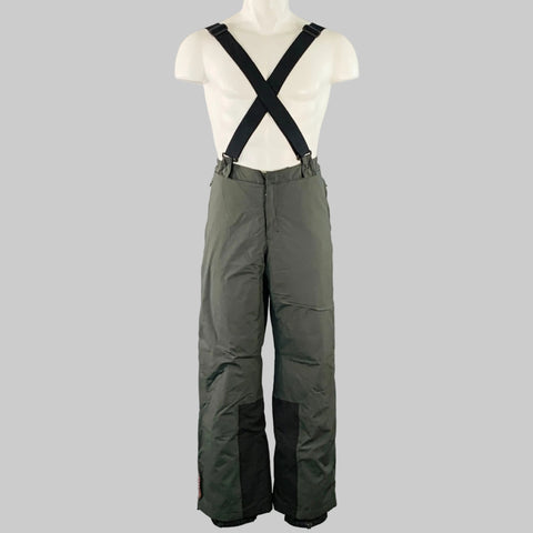 PRADA SPORT Size 40 Red Forest Green Nylon Ski Snow Jacket Pants Set