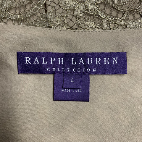 RALPH LAUREN Size 4 Gold Viscose Blend Camisole Dress Top