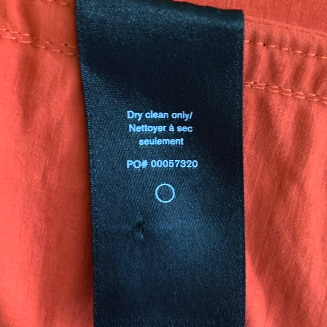 RAG & BONE Size L Orange Cotton Polyester Parka Jacket