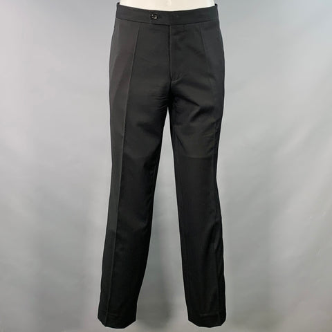 BOSS by HUGO BOSS Size 40 Black Virgin Wool Notch Lapel Tuxedo