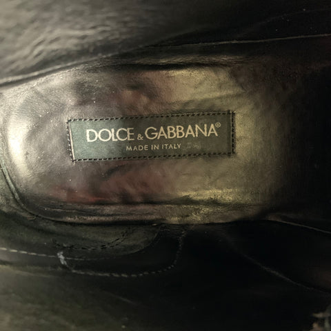 DOLCE & GABBANA Size 12 Brown Black Wingtip Leather Hike Boots