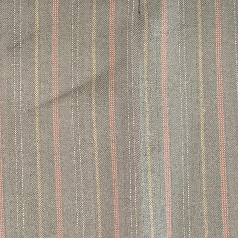 DOLCE & GABBANA Size 34 Black Burgundy Stripe Wool Flat Front Dress Pants