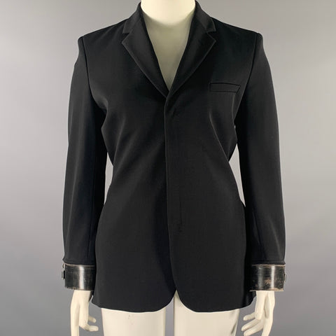 JEAN PAUL GAULTIER Size 12 Black Wool / Polyester Coat