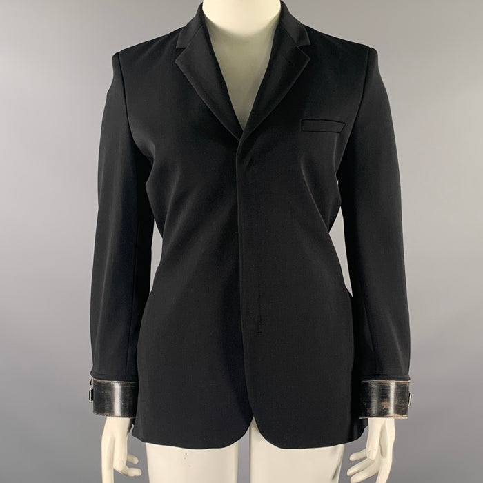 JEAN PAUL GAULTIER Size 12 Black Wool / Polyester Coat