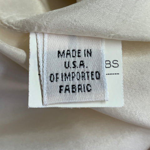 MARC JACOBS Size 2 Cream Silk Leaves Raw Edges Sleeveless Evening Gown