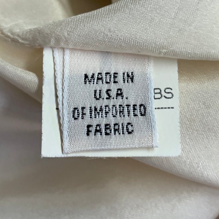 MARC JACOBS Size 2 Cream Silk Leaves Raw Edges Sleeveless Evening Gown