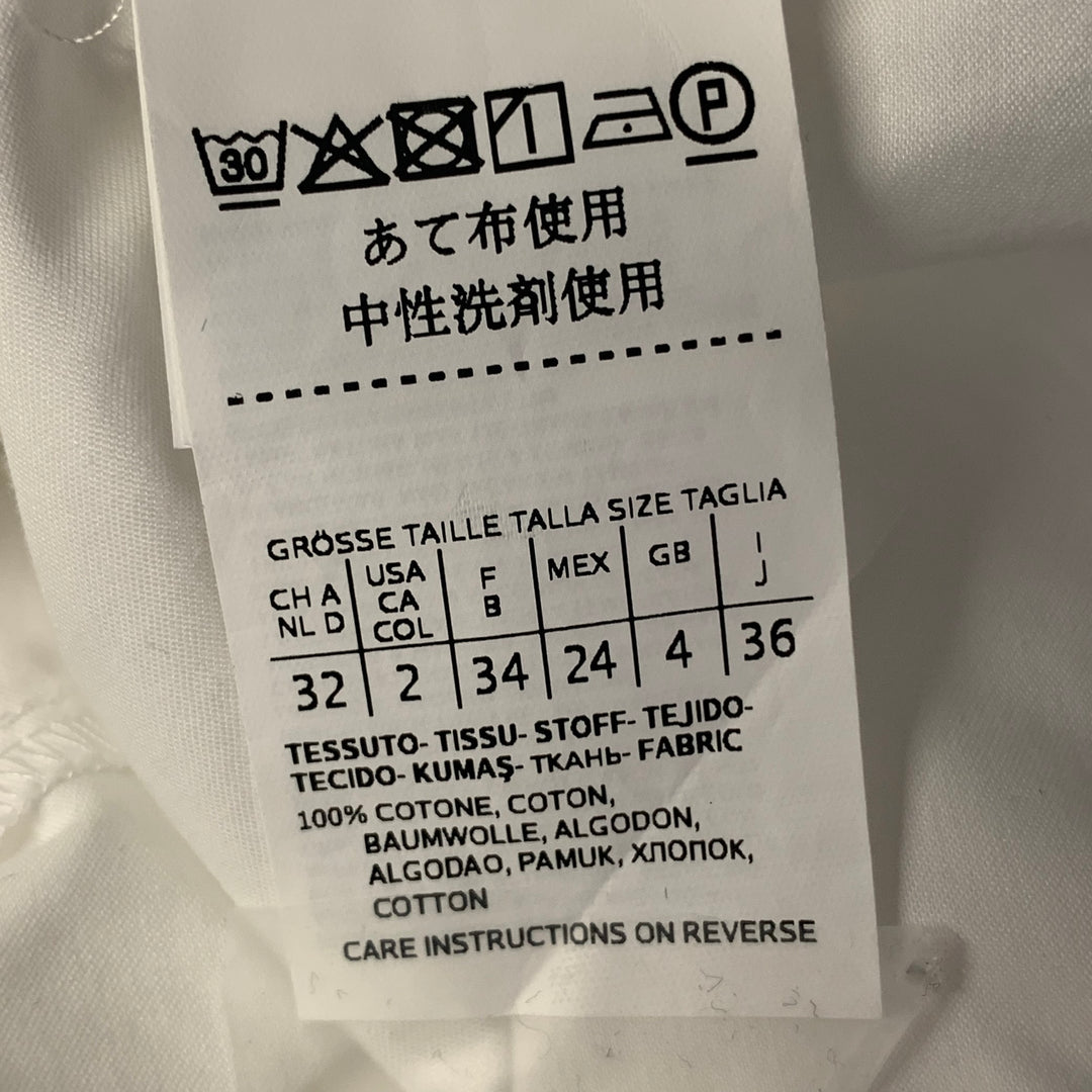 MAX MARA Size 2 White Cotton Tunic Blouse