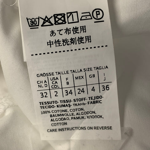 MAX MARA Size 2 White Cotton Tunic Blouse