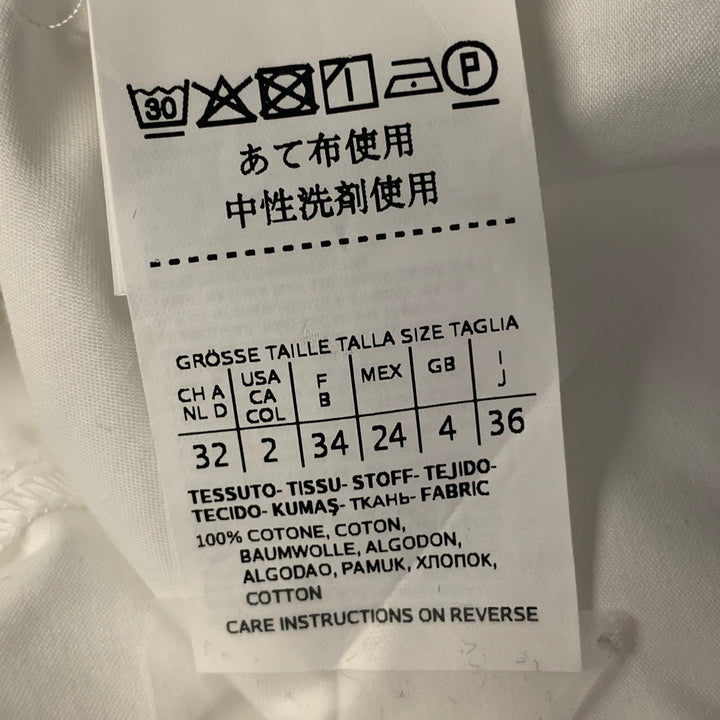 MAX MARA Size 2 White Cotton Tunic Blouse