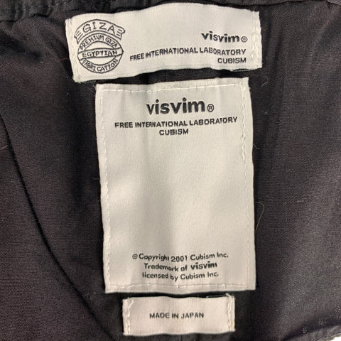 VISVIM Size L Black Solid Cotton Button Fly Casual Pants