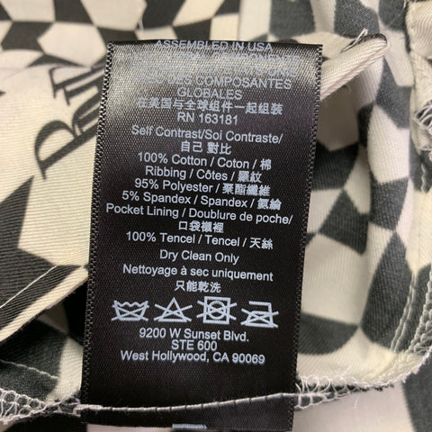RHUDE AW22 Size XS Black White Tencel Short Sleeve Shirt
