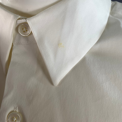 JAMES PERSE Size M White Cream Solid Cotton Blend Long Sleeve Shirt