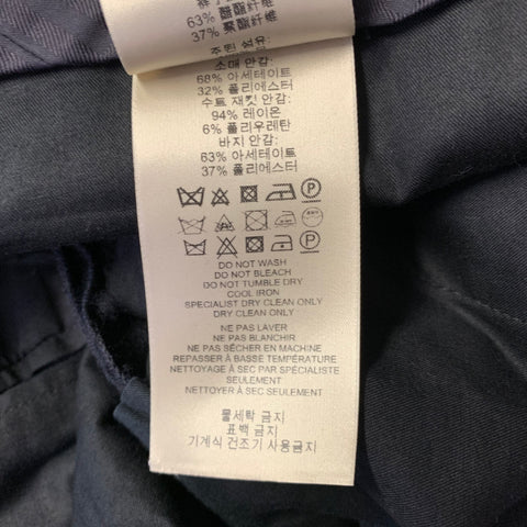 BURBERRY Size 40 Navy Heather Wool Two Button Suit