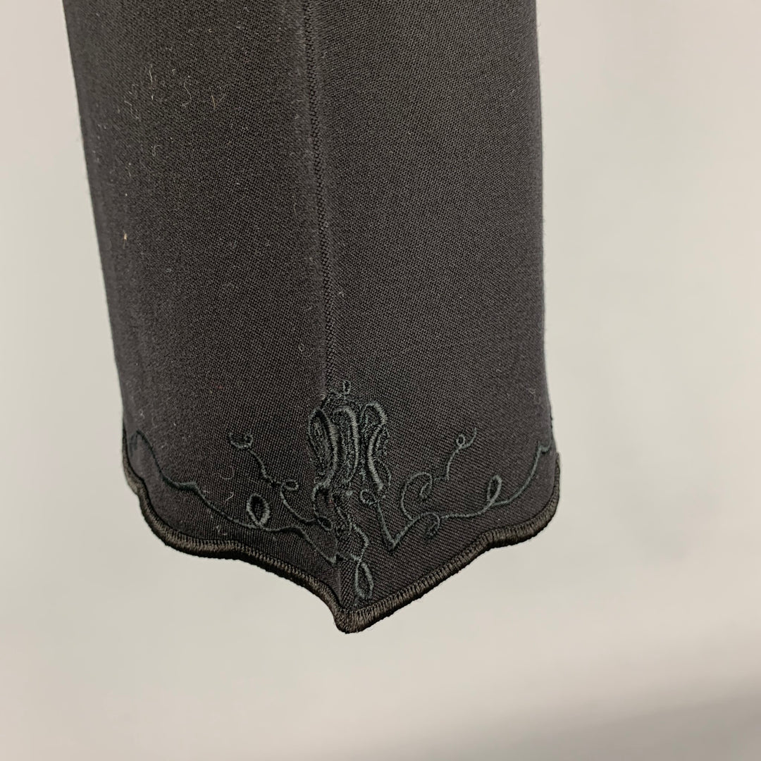 MATSUDA Size S Black Solid Wool Shawl Collar 30 29 Suit