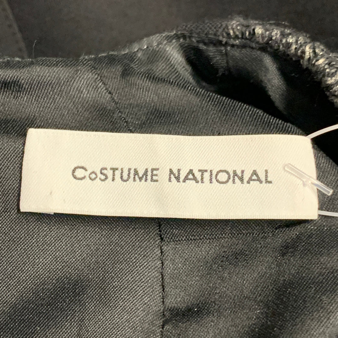 CoSTUME NATIONAL Size XS Black Silver Viscose Blend Two Tone Shift Dress