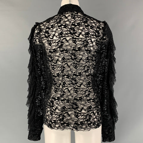 ANAIS JOURDEN Taille 2 Chemise boutonnée en dentelle en polyester noir